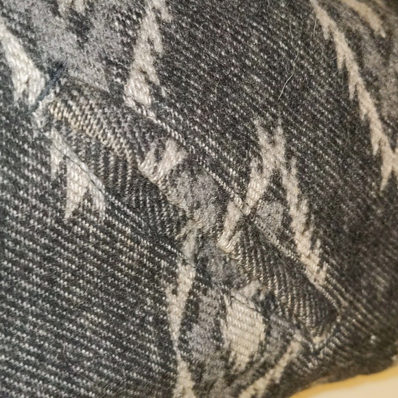 Levi's Women's Size L Hooded Zip Snap Southwest Western Print Long Jacket Coat - Picture 3 of 12